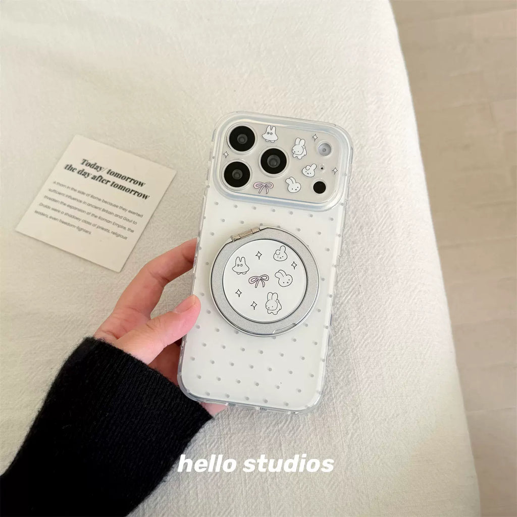 Cute polka dot Miffy bunny phone case