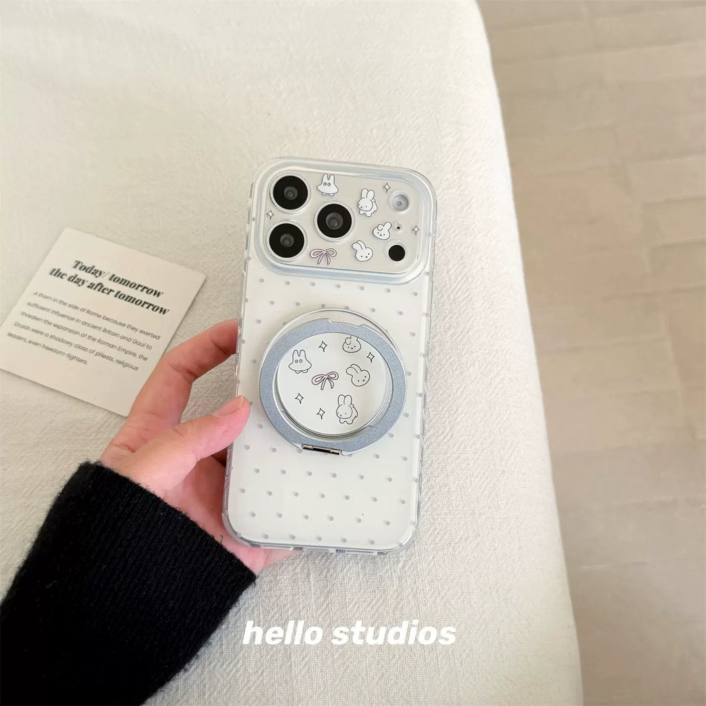 Cute polka dot Miffy bunny phone case
